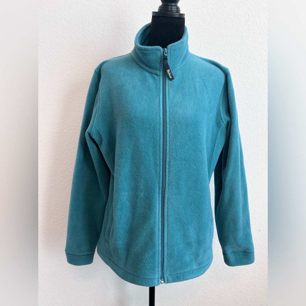 Woolrich Teal Full-Zip Fleece Jacket